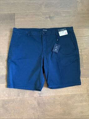 NWT Jos. A. Bank Tailored Fit Cotton Shorts Navy Flat-Front Men's 42